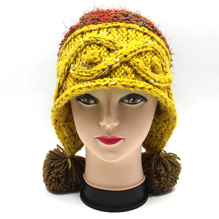 Femal knitted hat custom, Chinese hat factory