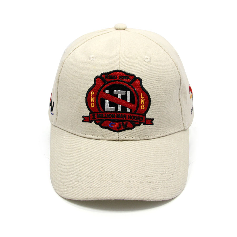 Custom Beige Baseball Hats,Embroidered LOGO