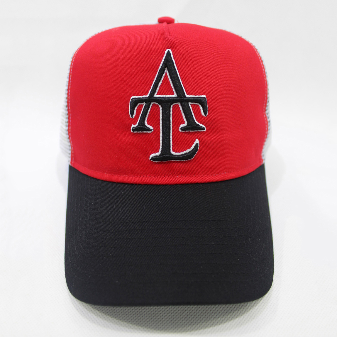 Custom Red-Black ATL Embroidered Trucker Hats,Dongguan Suntrends Hat Factory