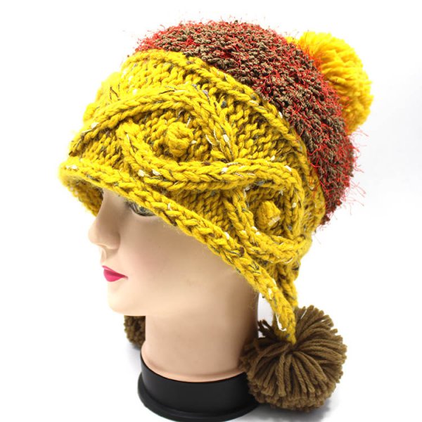 Femal knitted hat custom, Chinese hat factory
