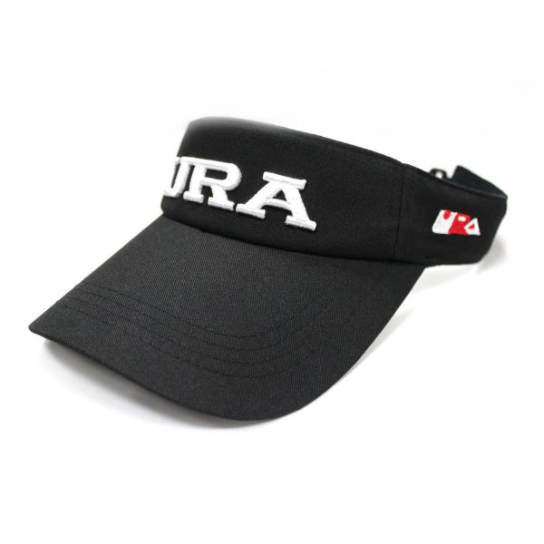 Custom Black Visor Hats With Embroidered Letter