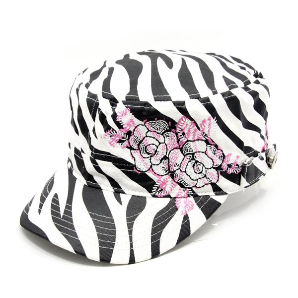 Custom Zebra Pattern 5 Panel Hats